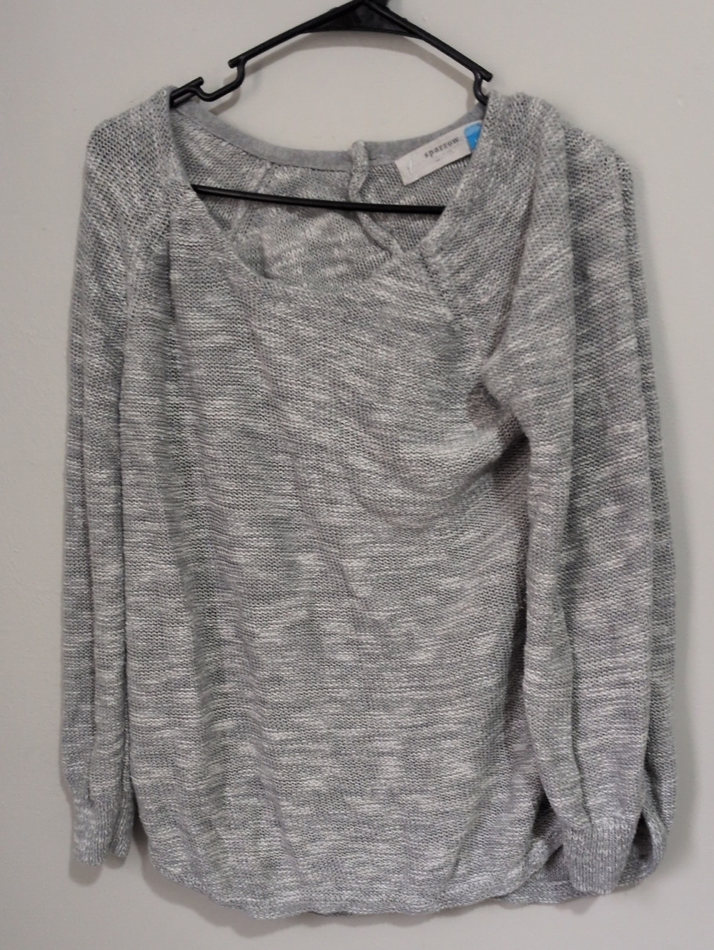 sparrow Gray Marled Scoopneck Sweater